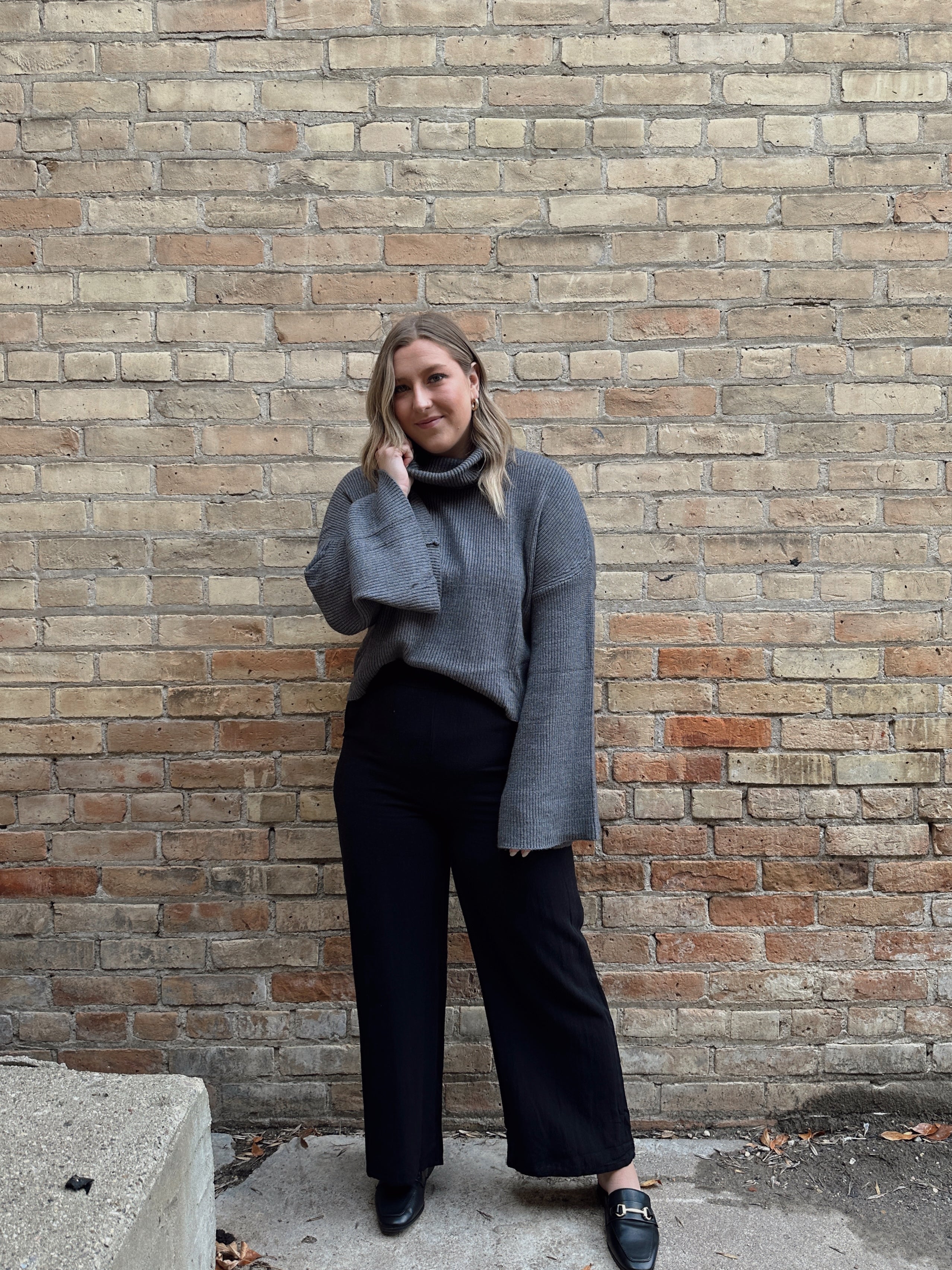 Turtleneck Bell Sleeve Sweater – Uptown Casuals